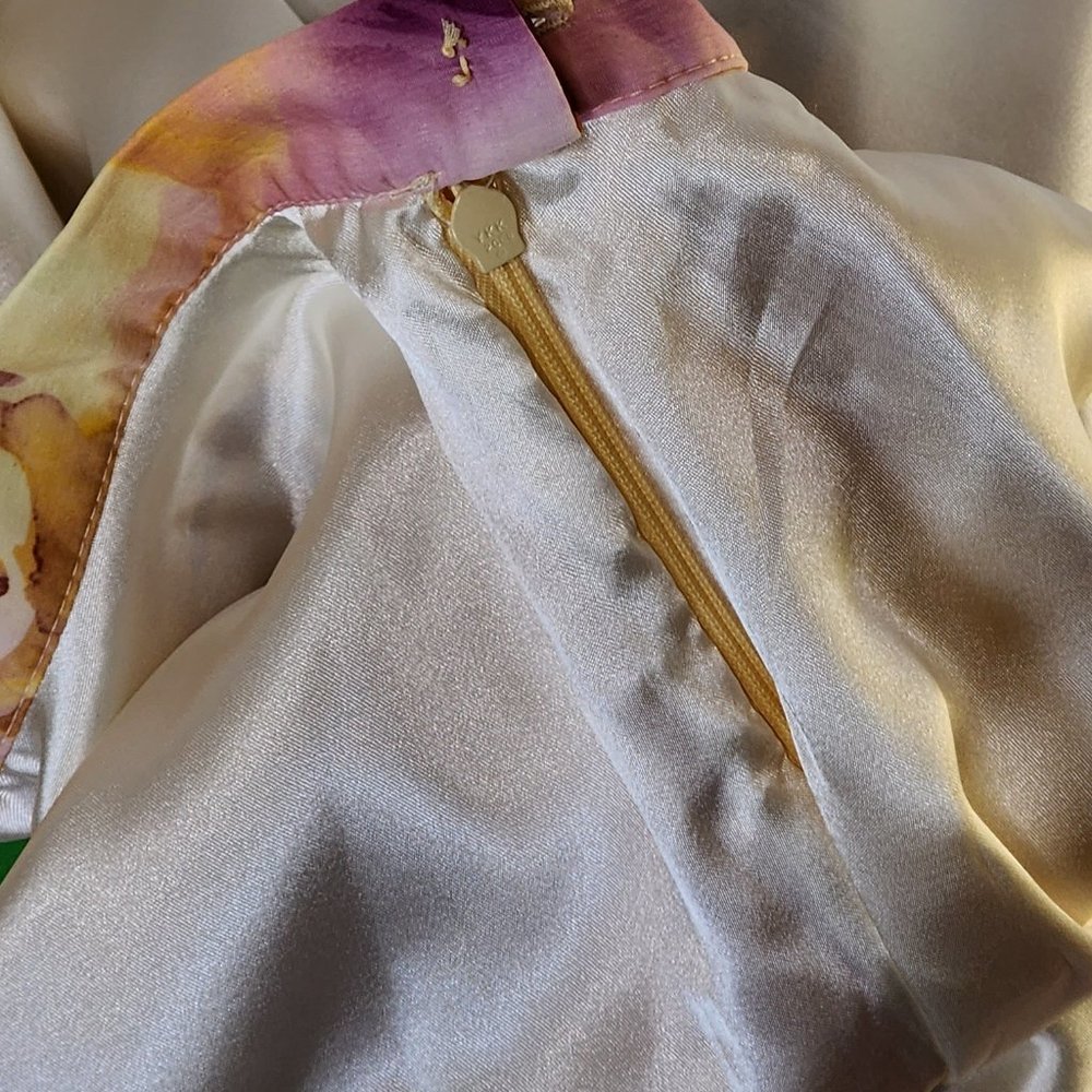 Fervour skirt full flare yellow and faded pink size 8/10 - Picture 6 of 7